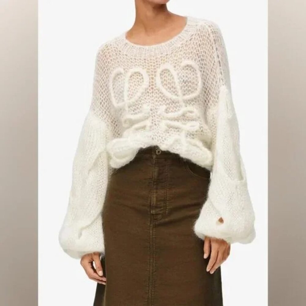 NWOT ！Loewe Anagram Mohair Cardigan